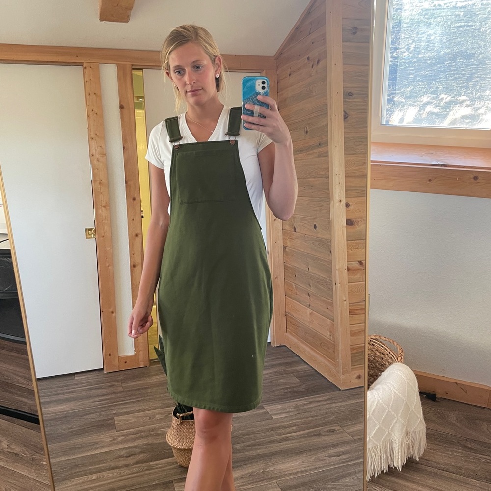 French terry overall dress. Size medium